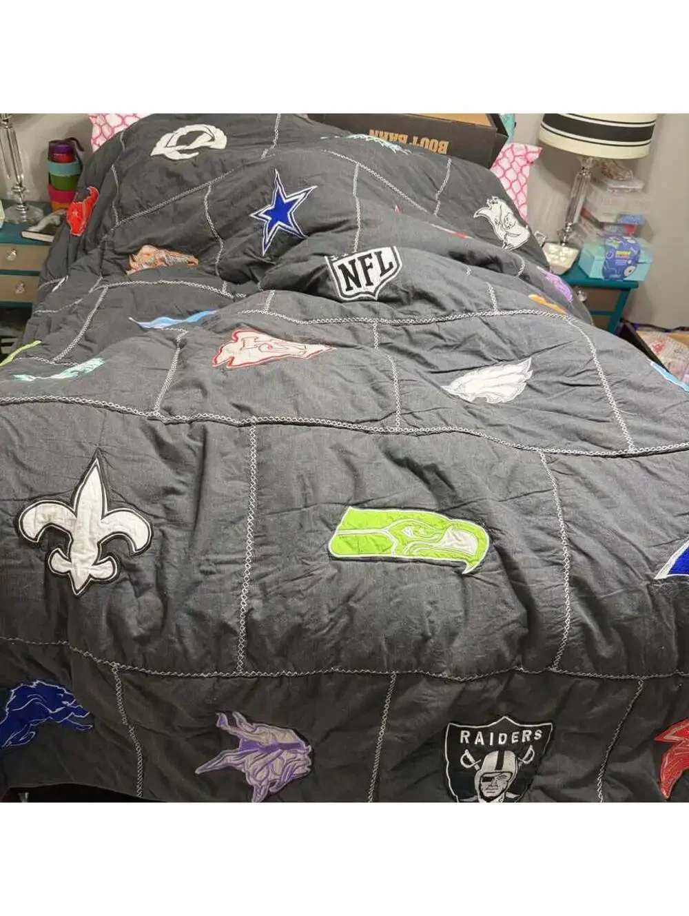 Pottery Barn Teen NFL Patchwork Full/Queen Comforter Set